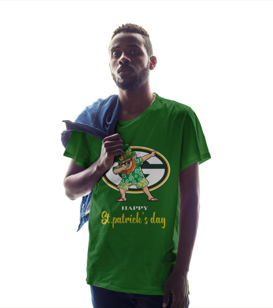 Green Bay Packers Happy St. Patrick's Day Dabbing Leprechaun T-Shirt