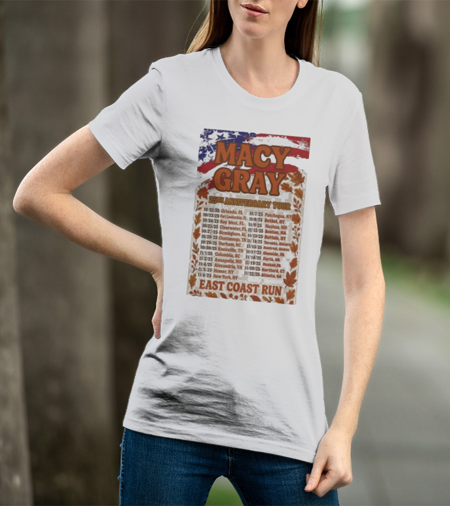 Macy Gray 25th Anniversary Tour 2025 East Coast Run Dates T-Shirt