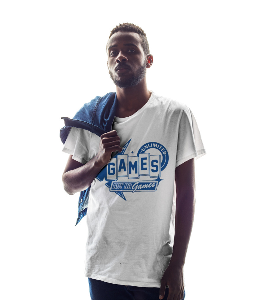 Unlimited Games But No Games Retro Style Gaming Aesthetic T-Shirt
