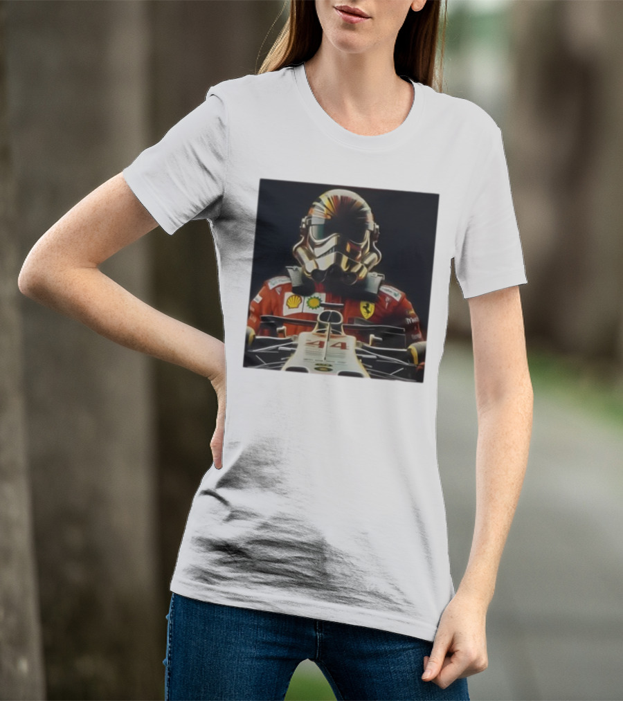 George Lucas Stormtrooper Formula 1 Ferrari Shell Petronas Mercedes Racing 44 T-Shirt