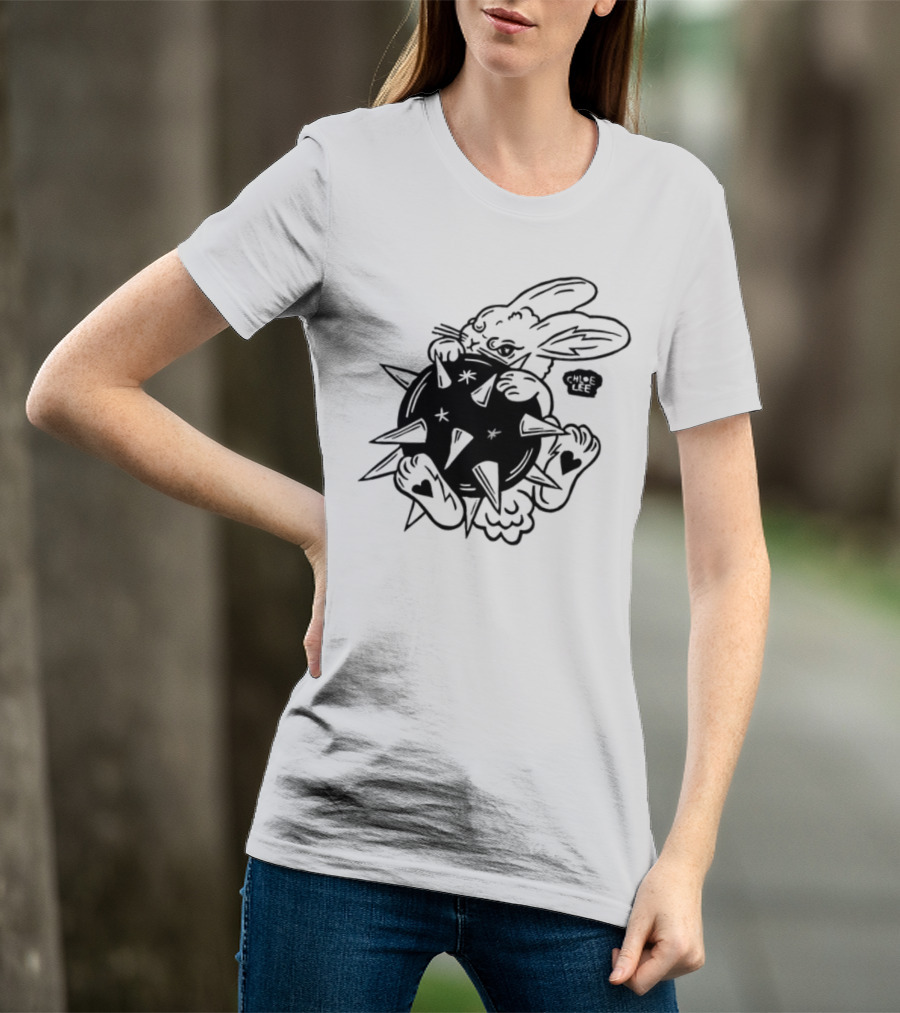 Morningstar Bunny Spiked Star Rabbit Design T-Shirt