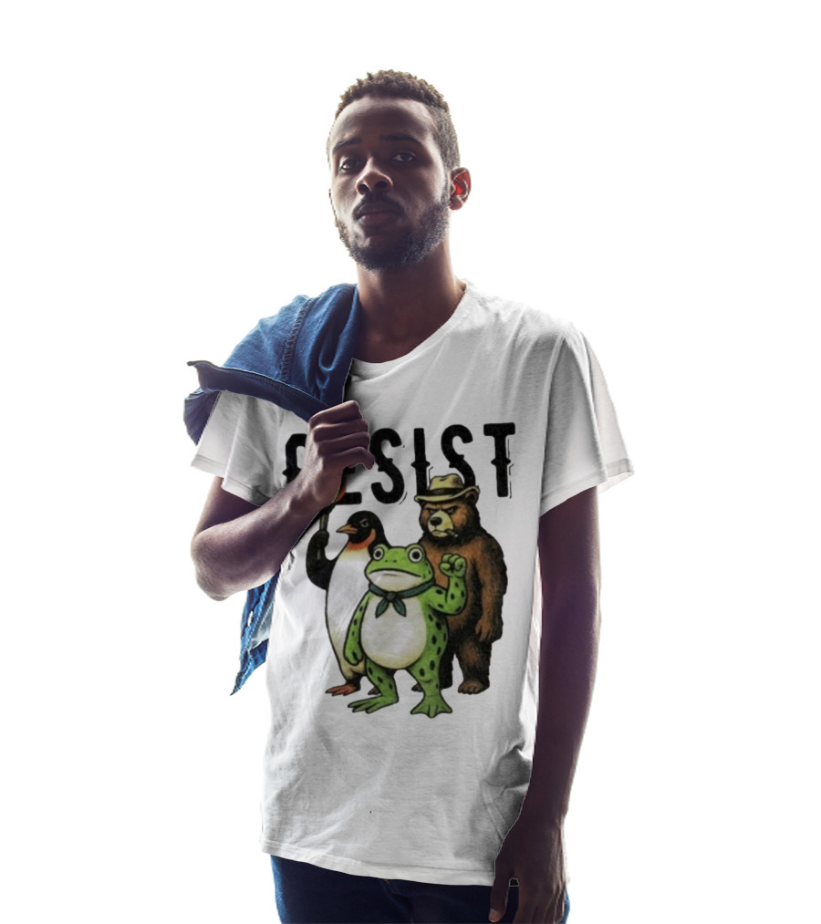 Resist Portland Frog Penguin Bear Abolish Ice T-Shirt