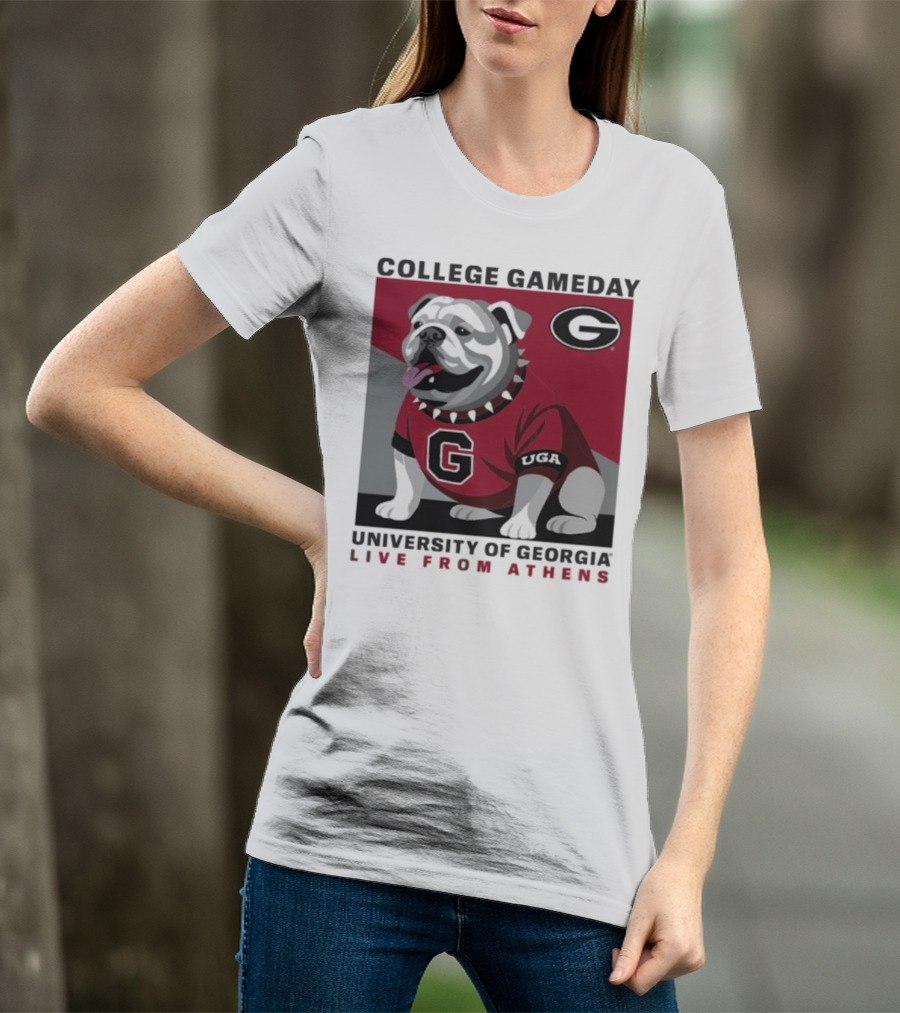 Georgia Bulldogs College Gameday University Of Georgia Live From Athens UGA 2025 T-Shirt