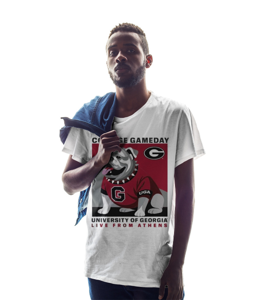 Georgia Bulldogs College Gameday University Of Georgia Live From Athens UGA 2025 T-Shirt