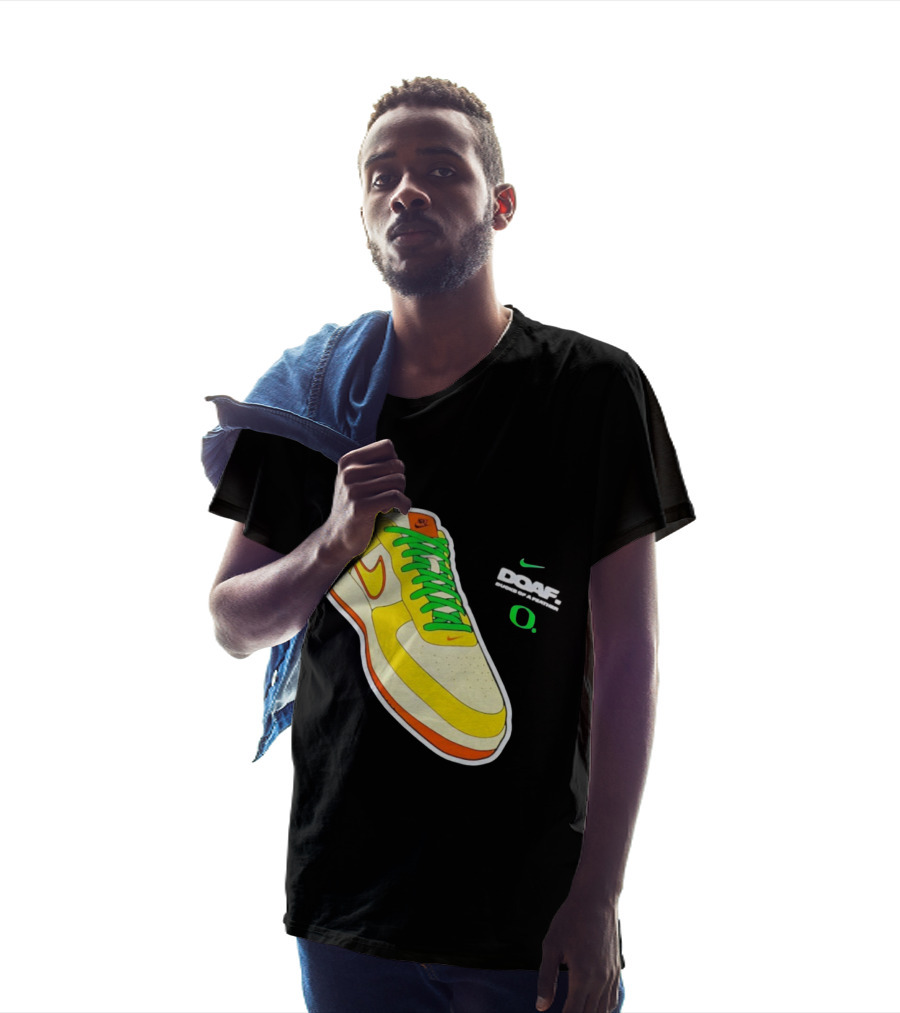 Oregon Ducks DOAF Hatched Heat Nike Sneaker T-Shirt