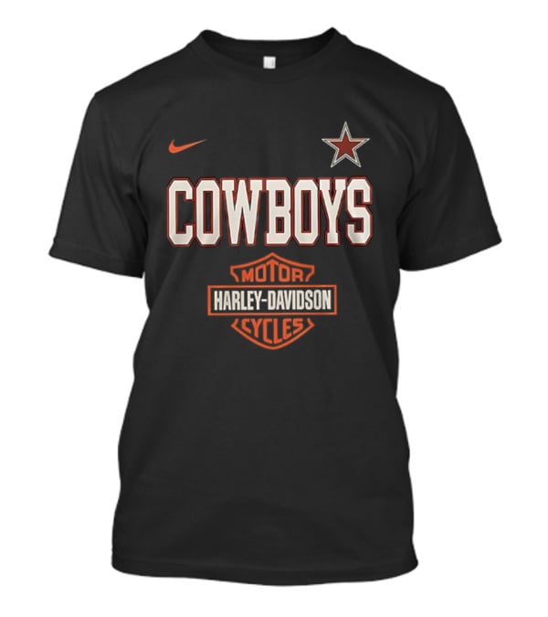Cowboys Harley-Davidson Motor Style Nike Star T-Shirt