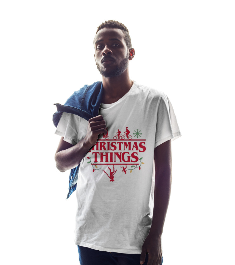Christmas Things Upside Down Merry Stranger Christmas 2025 T-Shirt
