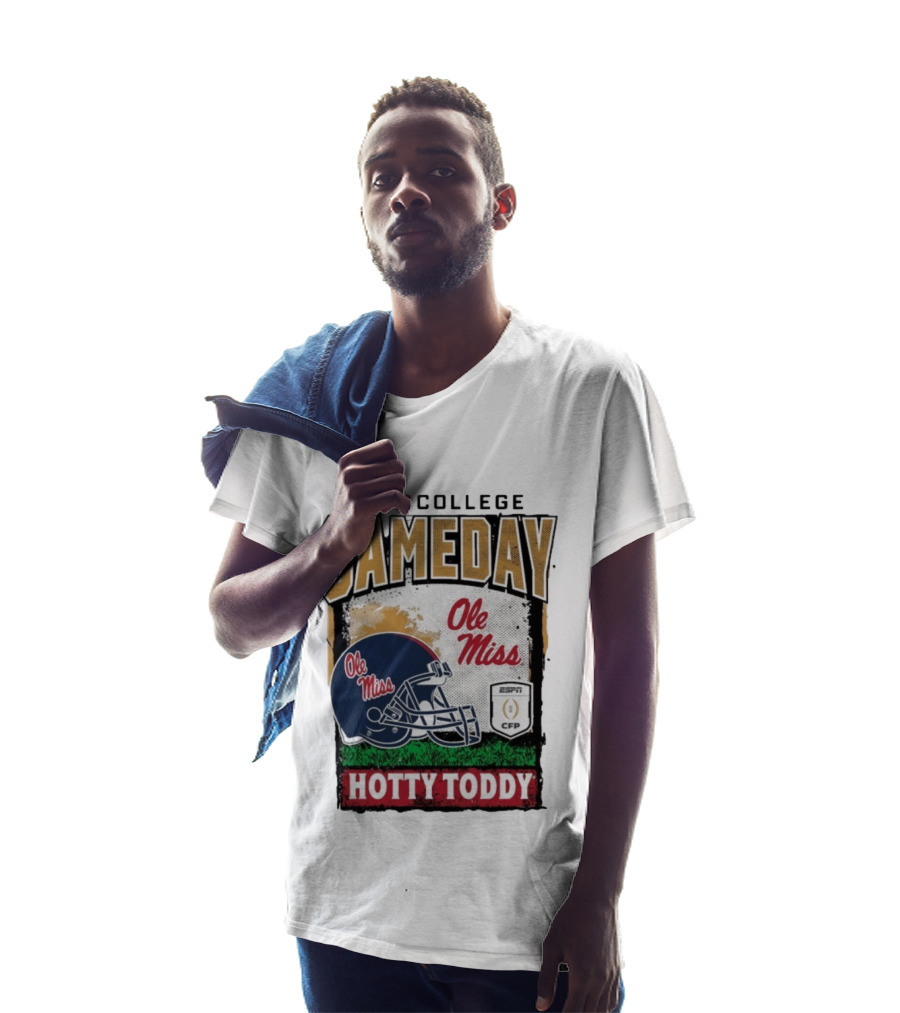 ESPN College Football Gameday Ole Miss Helmet Hotty Toddy CFP T-Shirt
