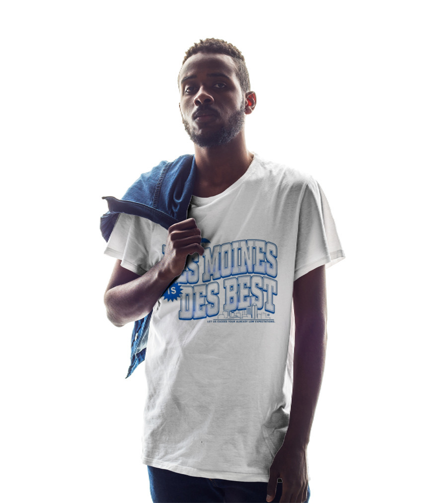 Des Moines Is Des Best Umbrella Iowa Skyline T-Shirt