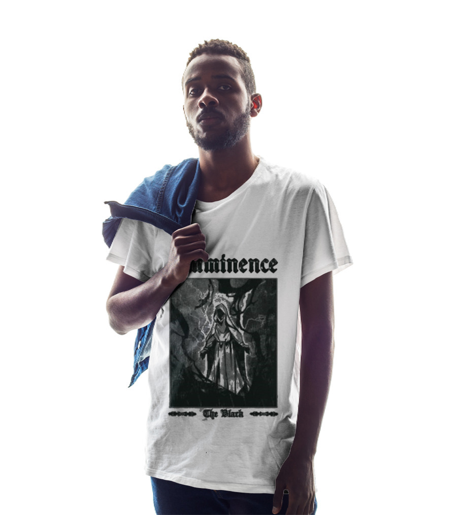Imminence The Black Oracle Cloaked Figure With Lightning And Trees T-Shirt