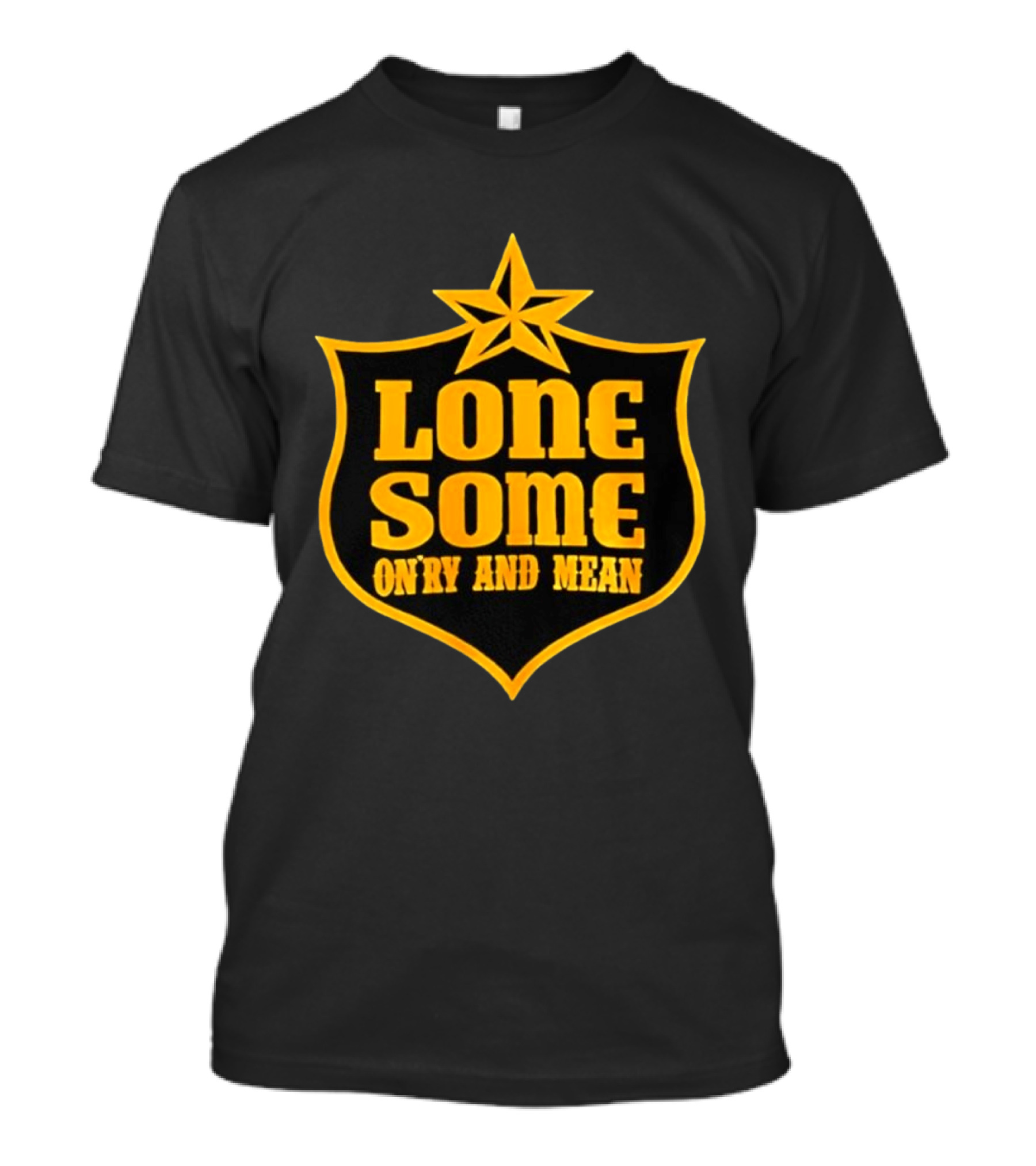 Lonesome On'ry And Mean Lone Star Shield T-Shirt