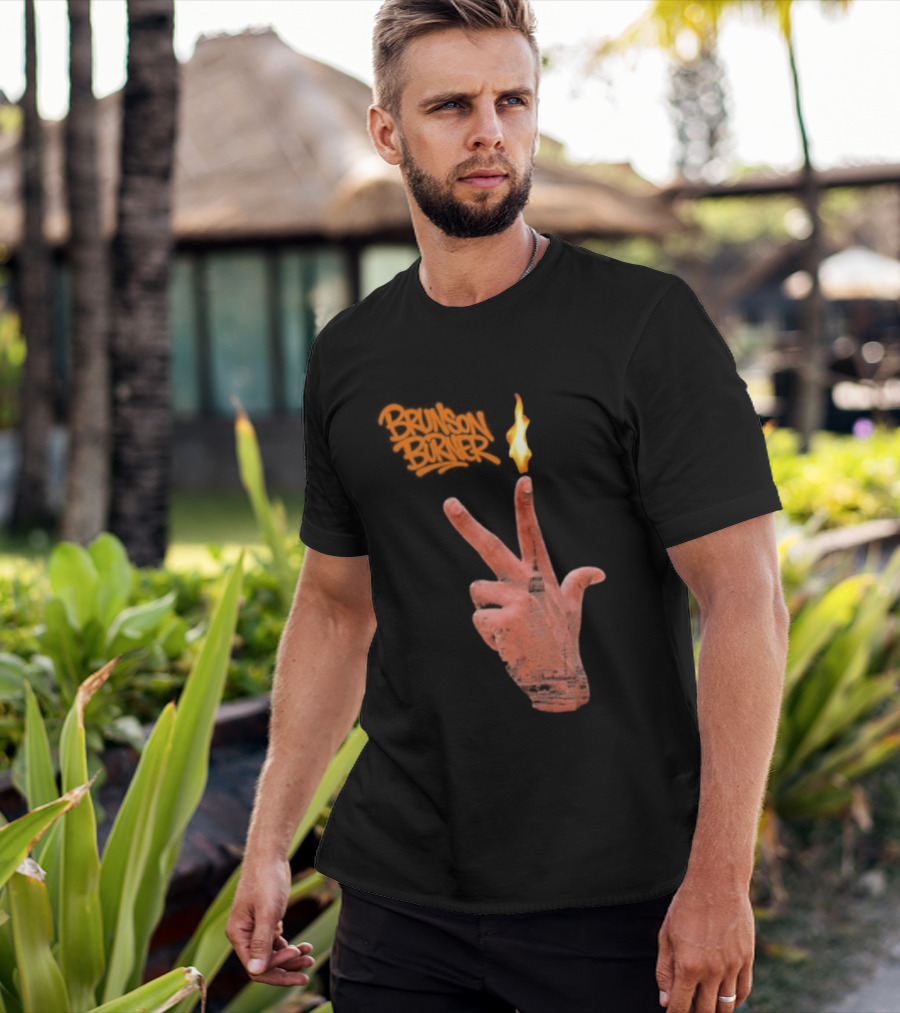 Brunson Burner Flame Hand New York Knicks Jalen Brunson T-Shirt