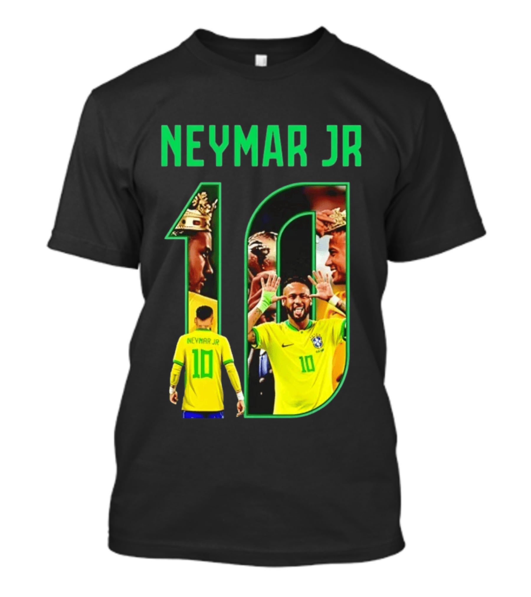 Neymar Jr 10 Brazil Soccer Iconic Celebration Images T-Shirt
