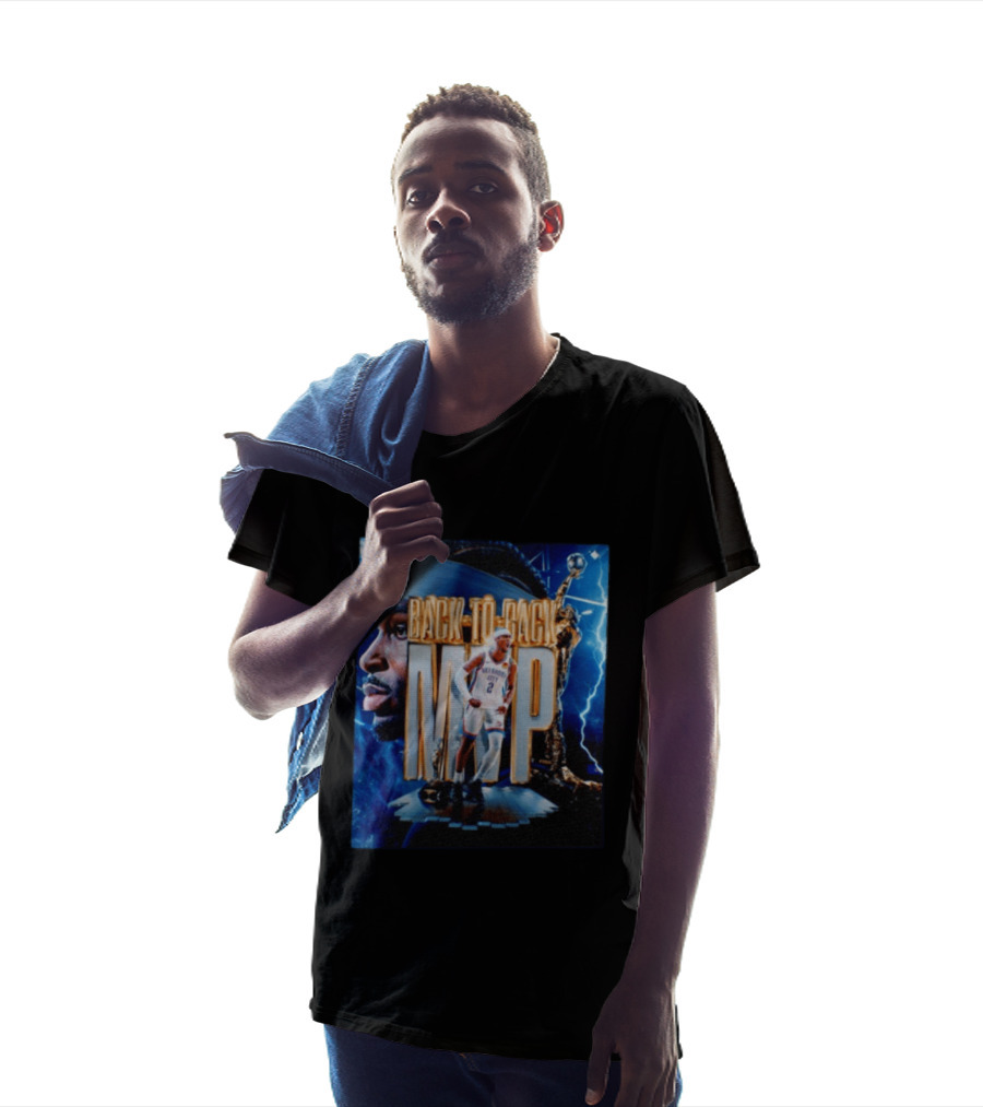 Shai Gilgeous Alexander Oklahoma City Back To Back MVP NBA Thunder T-Shirt