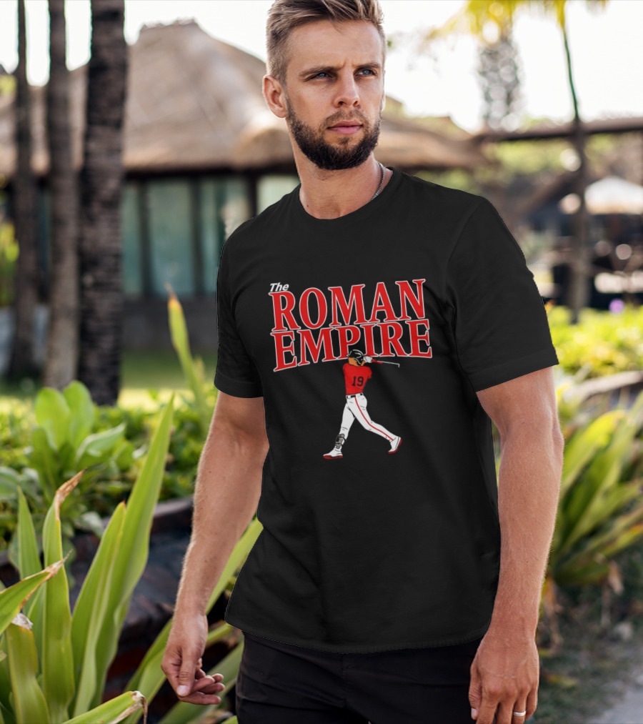 The Roman Empire Number 19 Red Baseball Boston T-Shirt