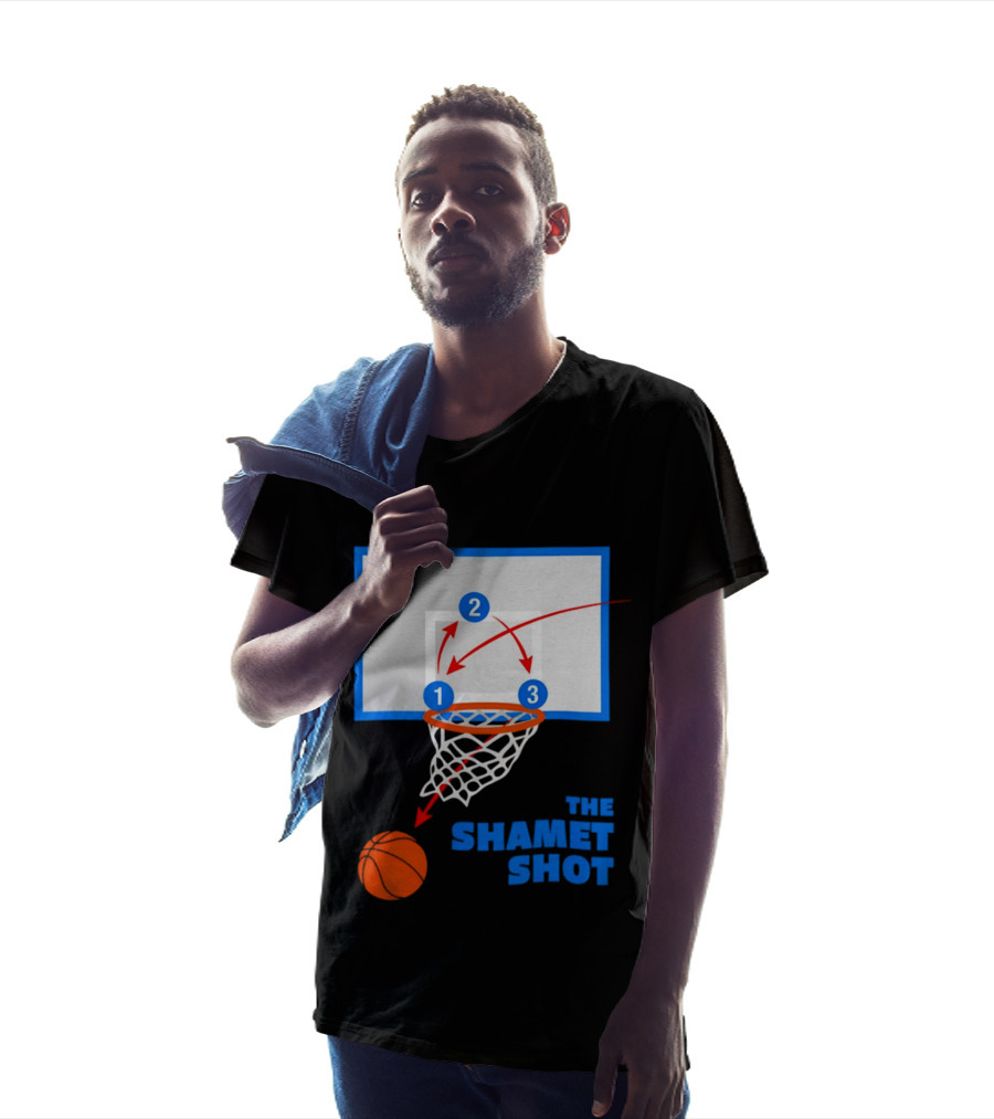 Knicks Fan School The Shamet Shot Diagram New York Knicks T-Shirt