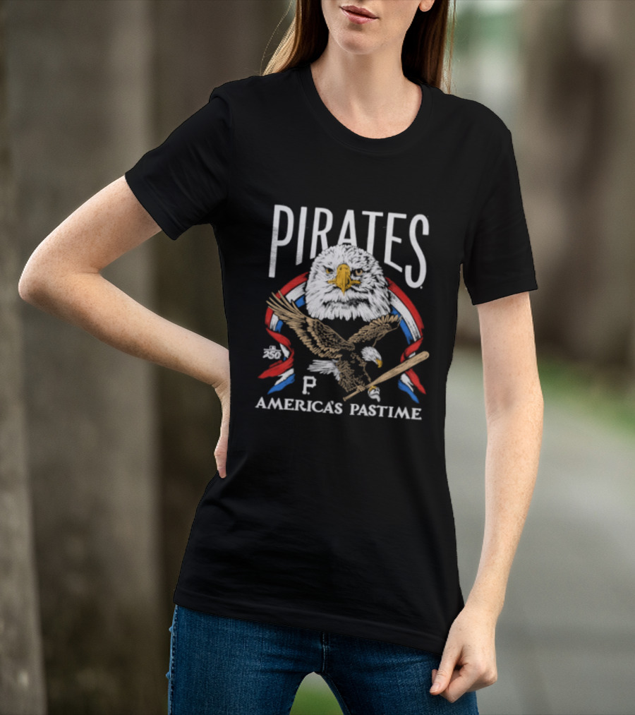 Pittsburgh Pirates America's Pastime Bald Eagle Celebration 250th Anniversary T-Shirt