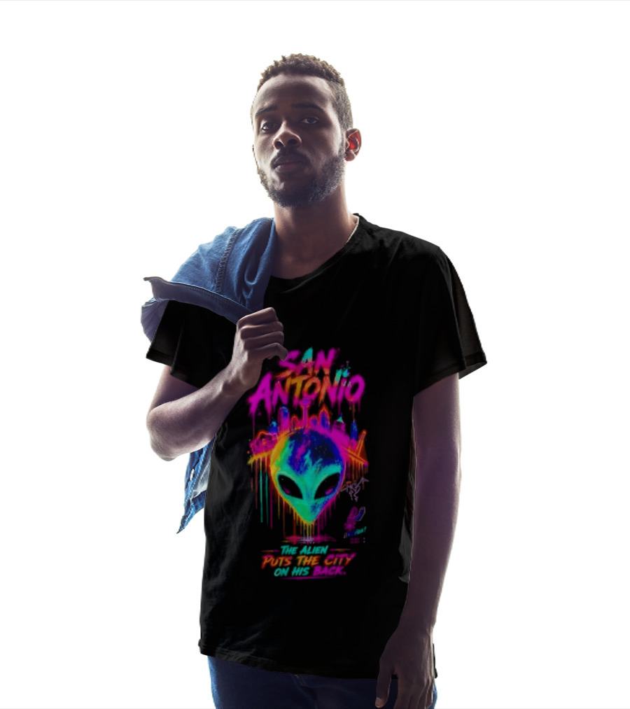San Antonio Victor Wembanyama Alien Puts The City On His Back T-Shirt