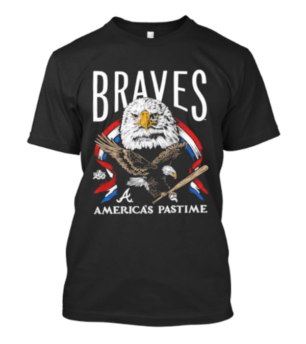 Braves Bald Eagle America's Pastime 250th Celebration T-Shirt