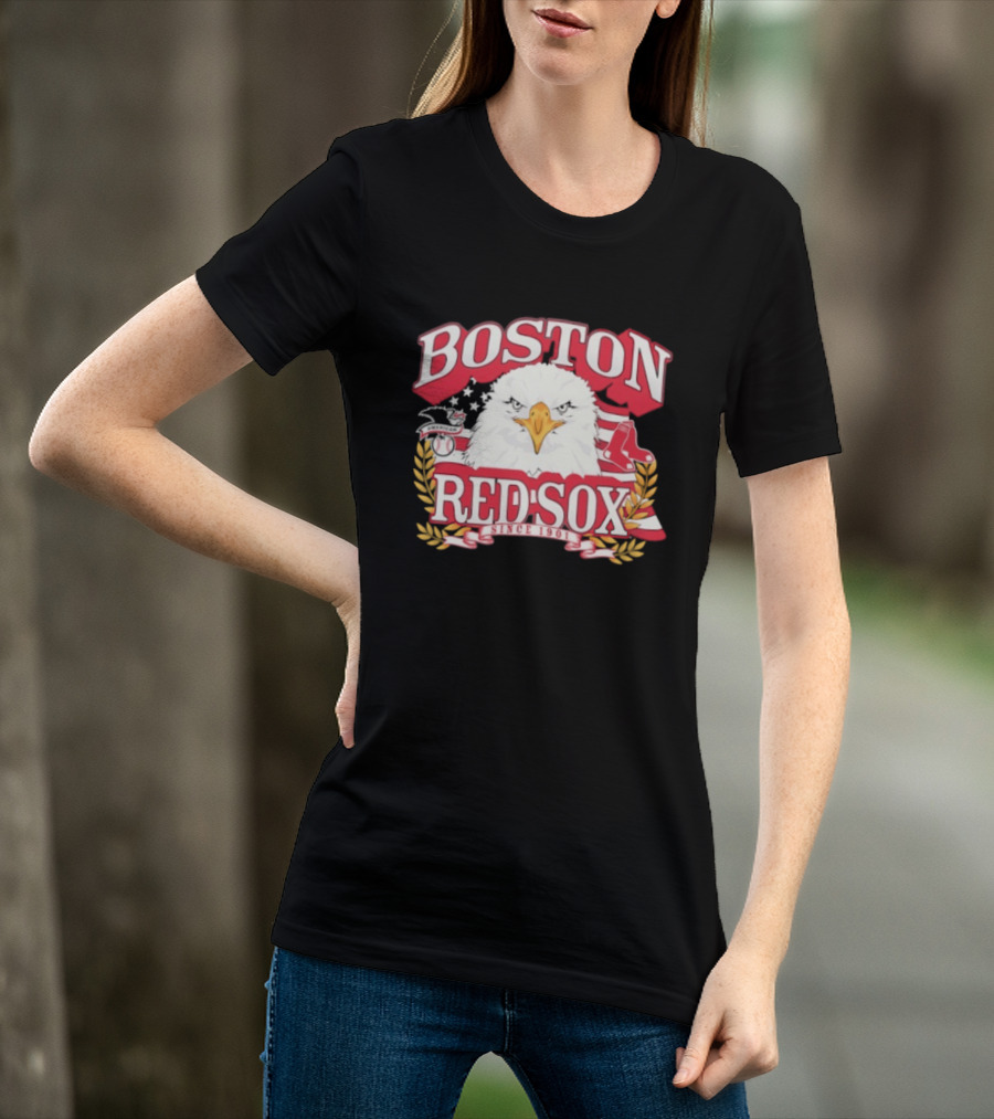 Boston Red Sox American League Eagle Patriotic Celebration Since 1901 T-Shirt