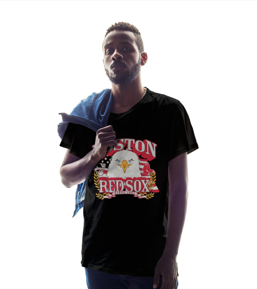Boston Red Sox American League Eagle Patriotic Celebration Since 1901 T-Shirt