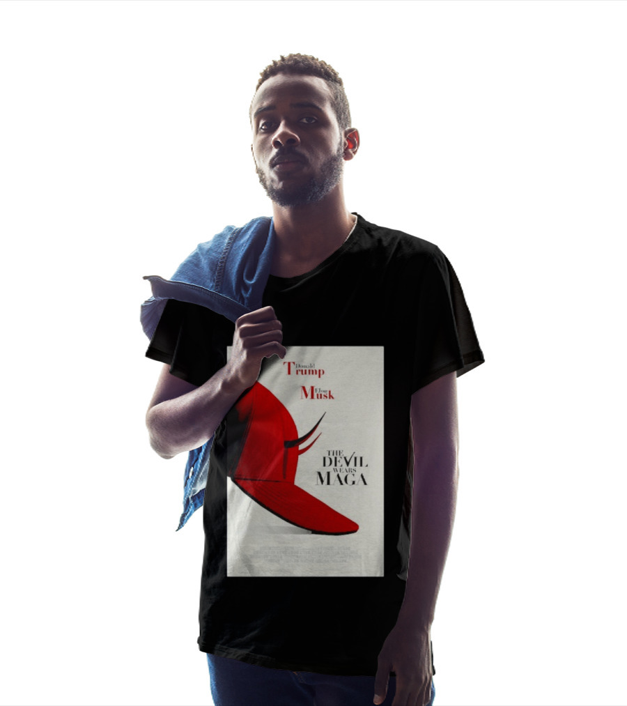 Donald Trump Elon Musk The Devil Wears MAGA Hat With Horns T-Shirt