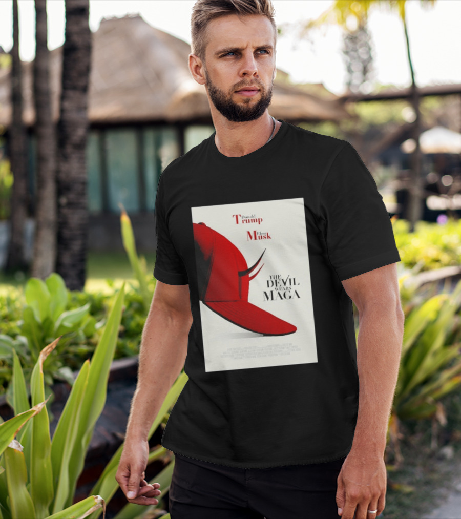 Donald Trump Elon Musk The Devil Wears MAGA Hat With Horns T-Shirt