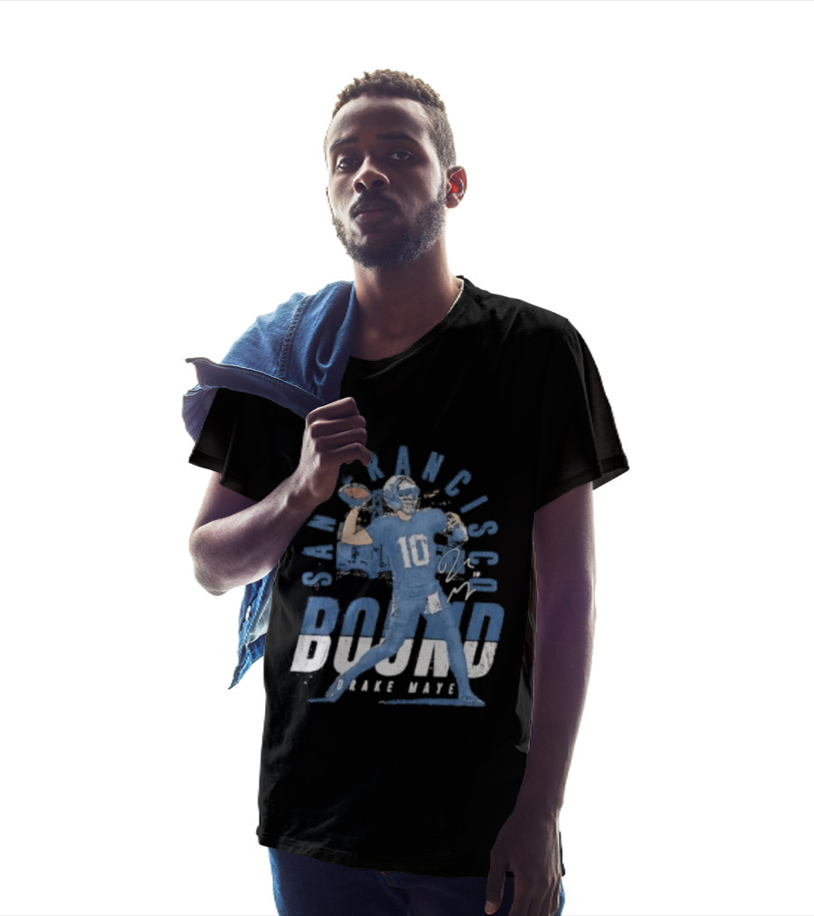 San Francisco Bound Drake Maye Football New England Patriots T-Shirt