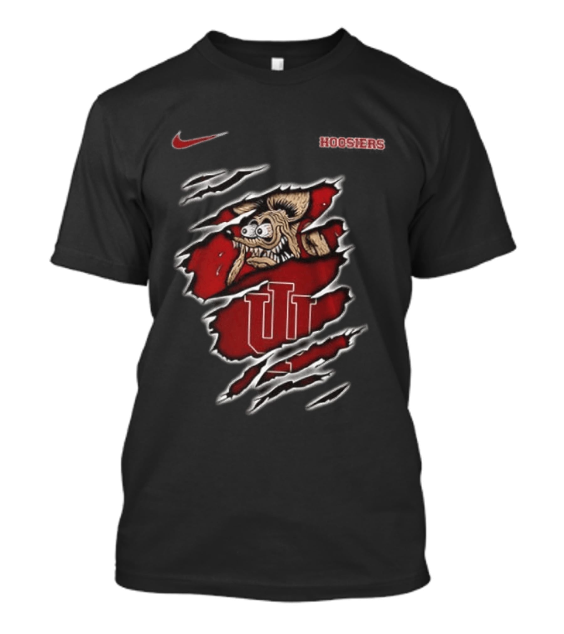 Indiana Hoosiers NCAA Rat Fink Nike Hoosiers Built To Not To Bow T-Shirt