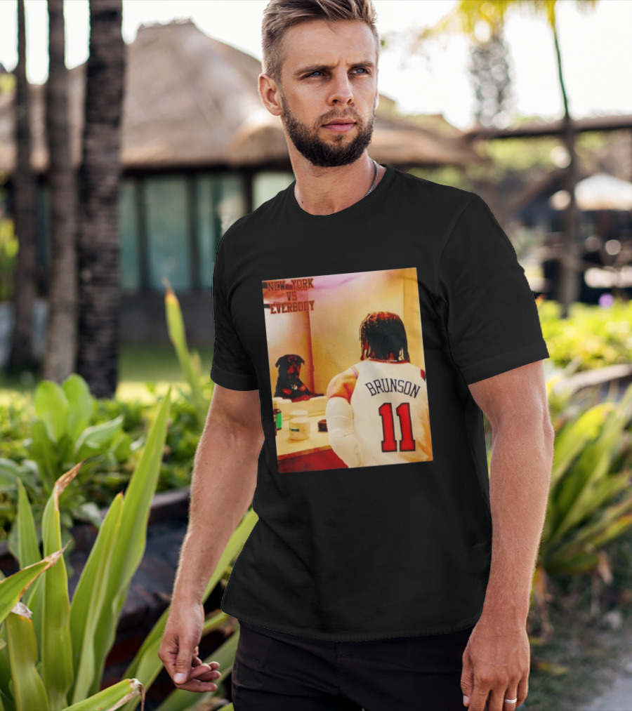 New York Vs Everybody Brunson 11 Mirror Dog T-Shirt