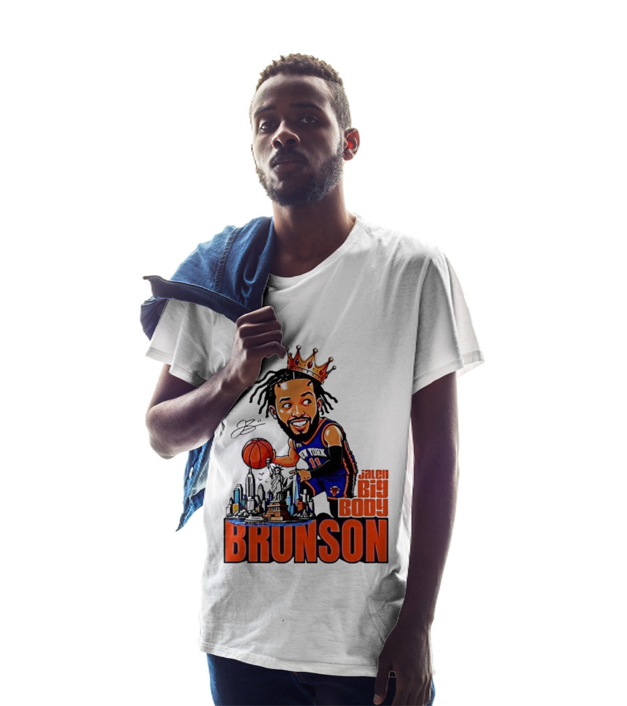 Jalen Brunson New York Knicks Big Body King 2026 Basketball Star With Crown And Skyline T-Shirt