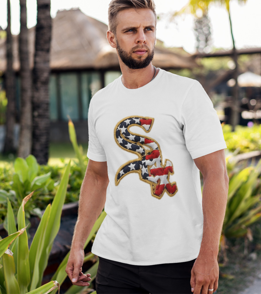 America 250th Anniversary White Sox Hat Patriotic Stars And Stripes T-Shirt