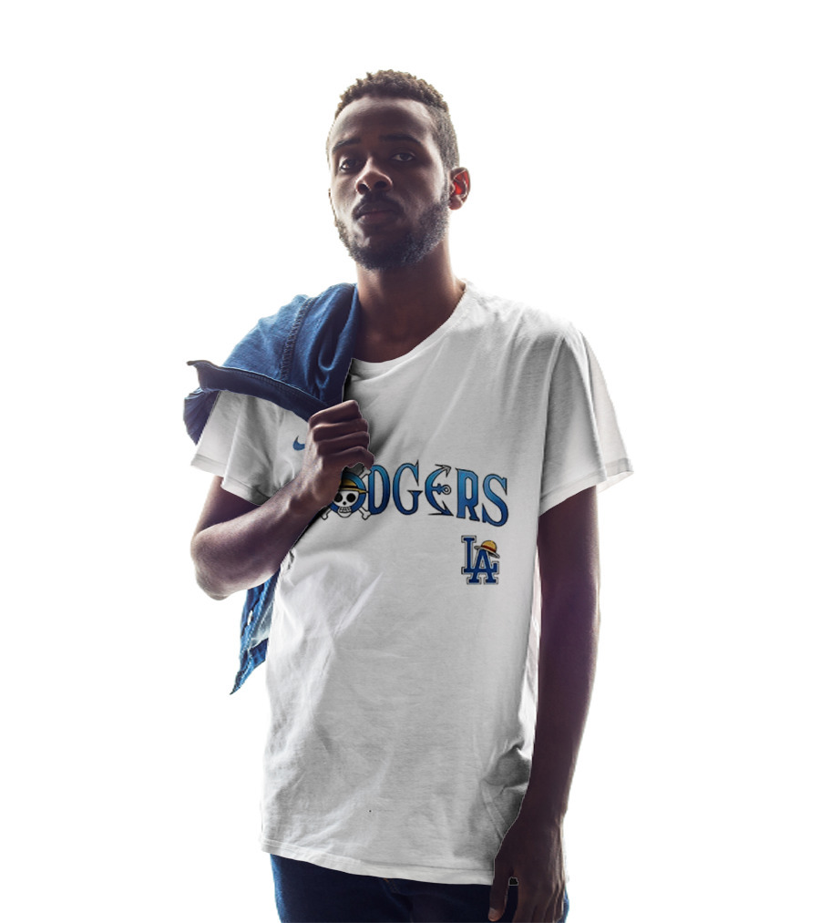 Nike Los Angeles Dodgers One Piece Luffy Crossover Collaboration T-Shirt