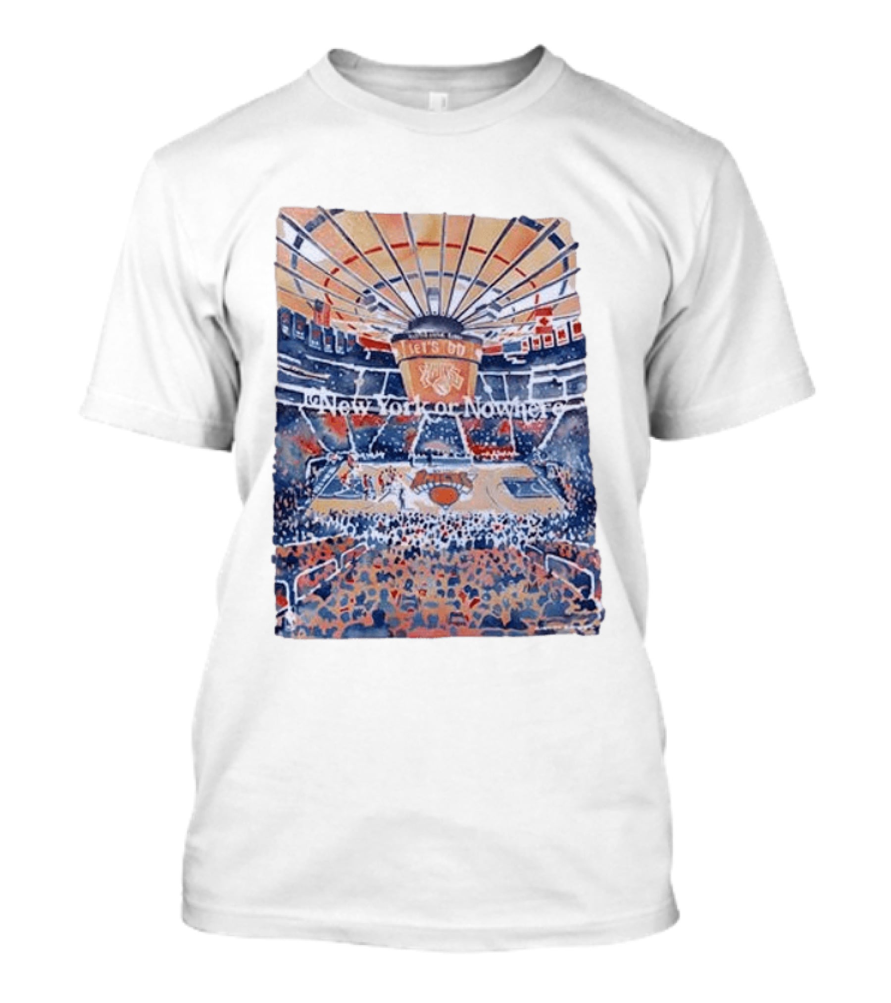 New York Knicks Madison Square Garden New York Or Nowhere Basketball Game Scene T-Shirt