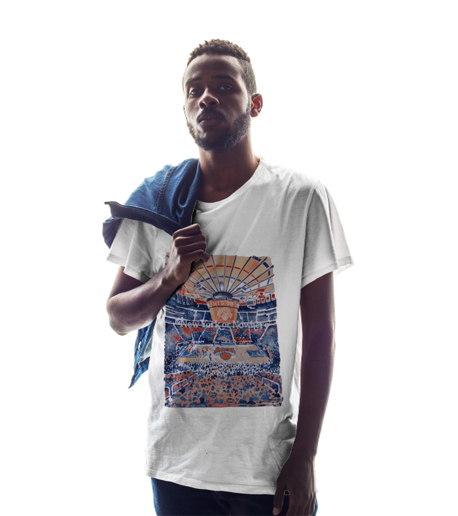 New York Knicks Madison Square Garden New York Or Nowhere Basketball Game Scene T-Shirt