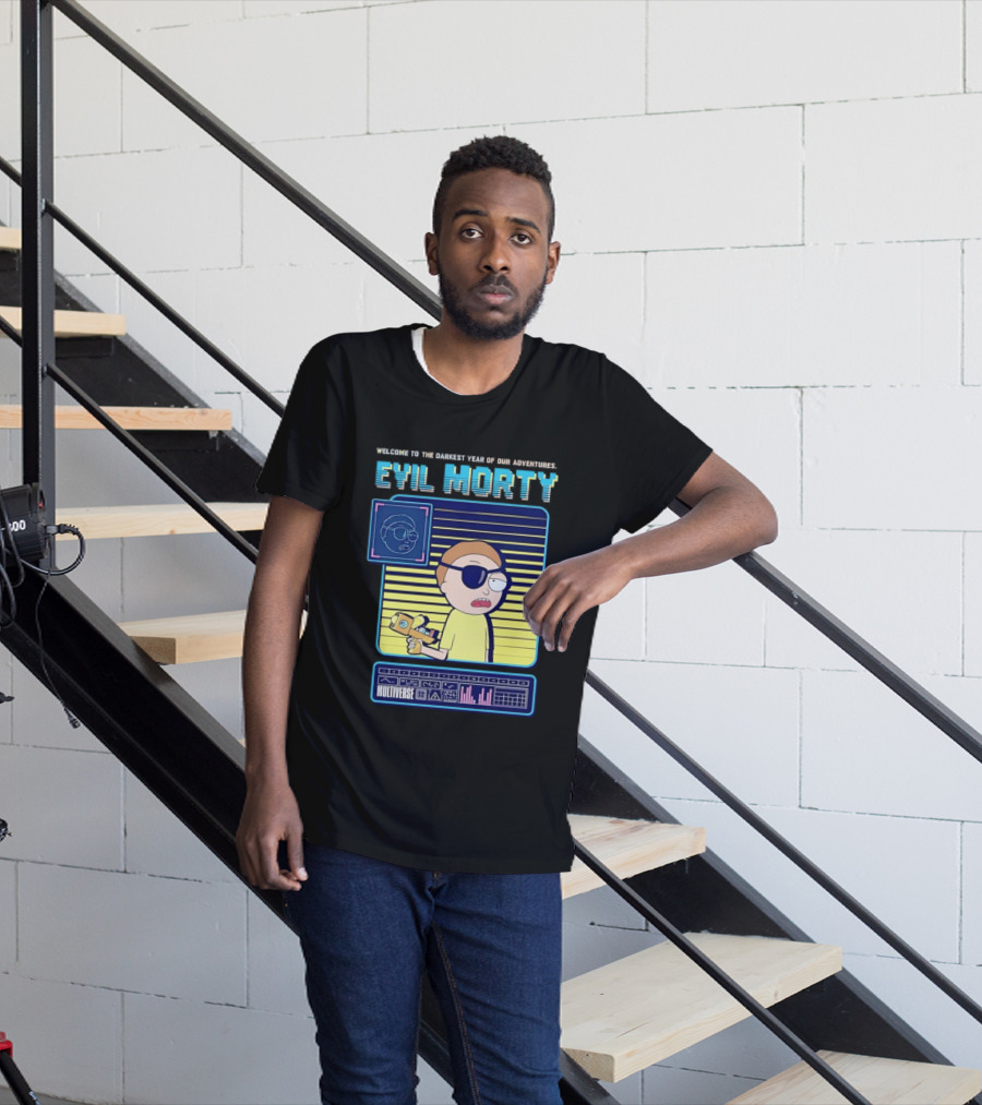 Welcome To The Darkest Year Evil Morty Multiverse Adventure Eyepatch T-Shirt