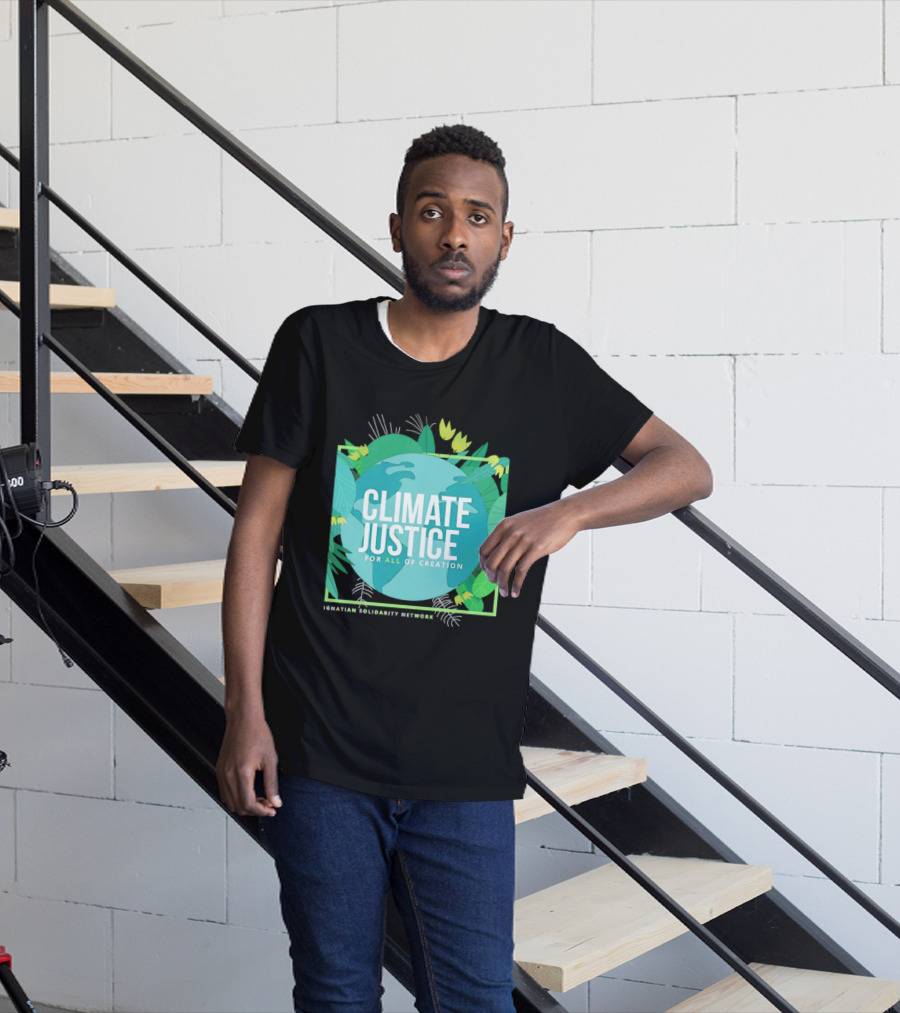 Ignatian Solidarity Network Climate Justice For All Of Creation Earth Floral T-Shirt