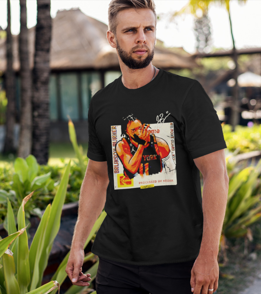 New York Knicks Jalen Brunson Burner #11 Point Guard Processed By Kodak T-Shirt