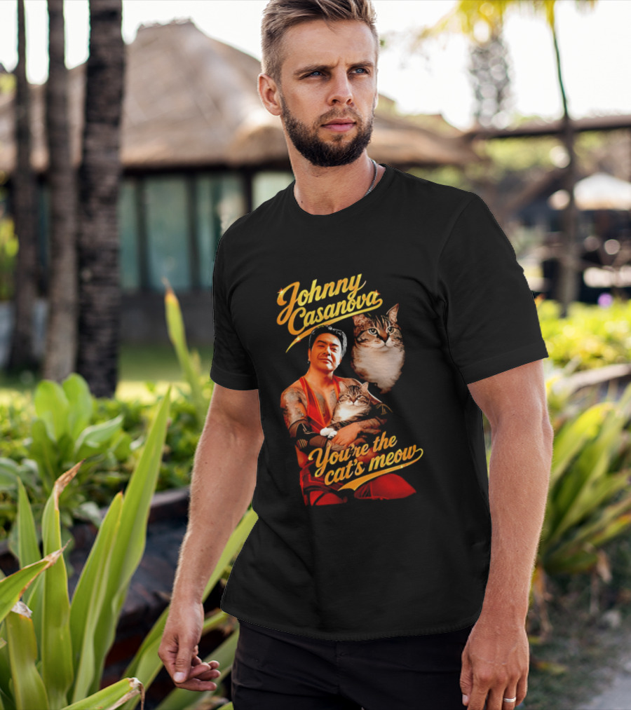 Johnny Casanova Cat's Meow JK Pop Cats T-Shirt