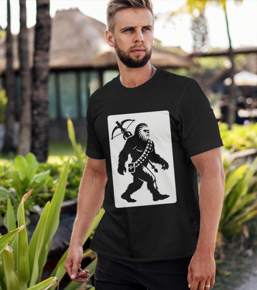 Chewbacca Bigfoot Star Wars Wookiee Hunter Sci Fi Creature Crossbow Trekker T-Shirt