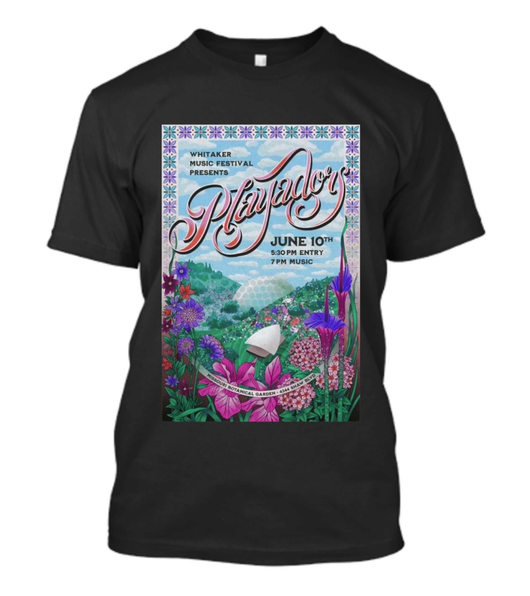 Whitaker Music Festival Playadors June 10 Missouri Botanical Garden St. Louis Event T-Shirt