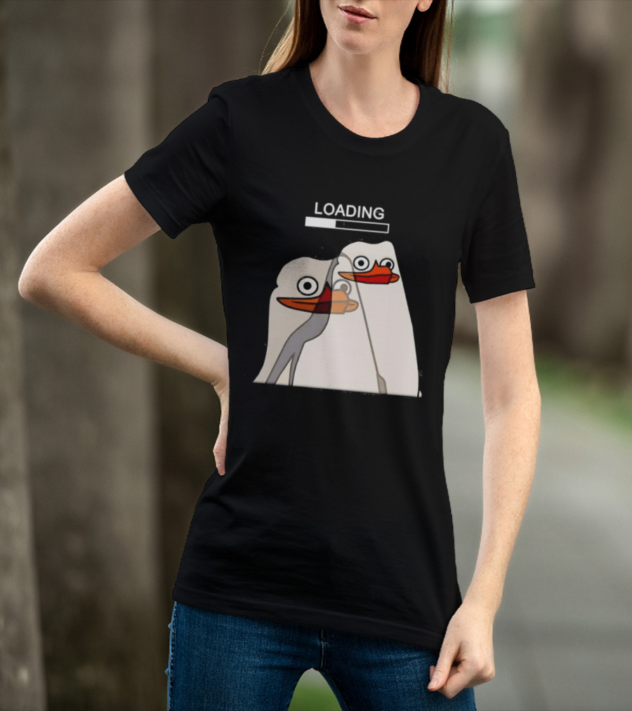 LOADING Penguins With Loading Bar Visual Effect T-Shirt