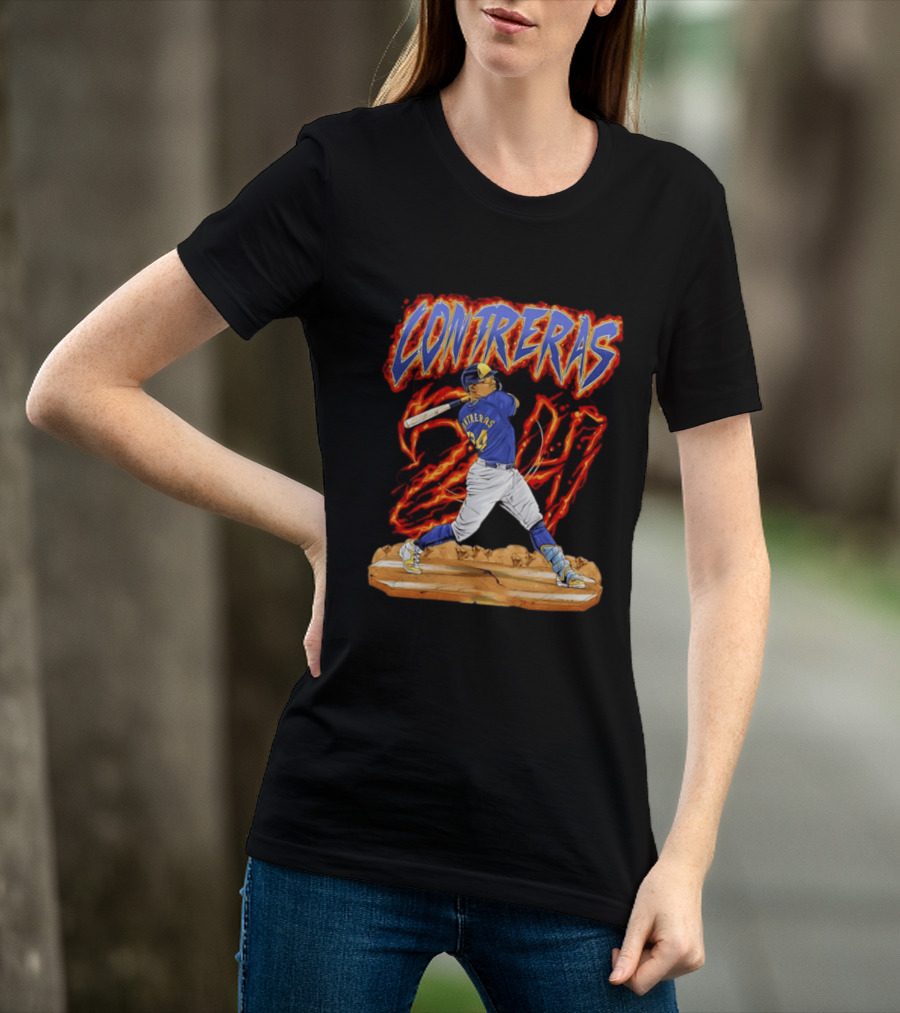 CONTRERAS Milwaukee Brewers Baseball 24 T-Shirt