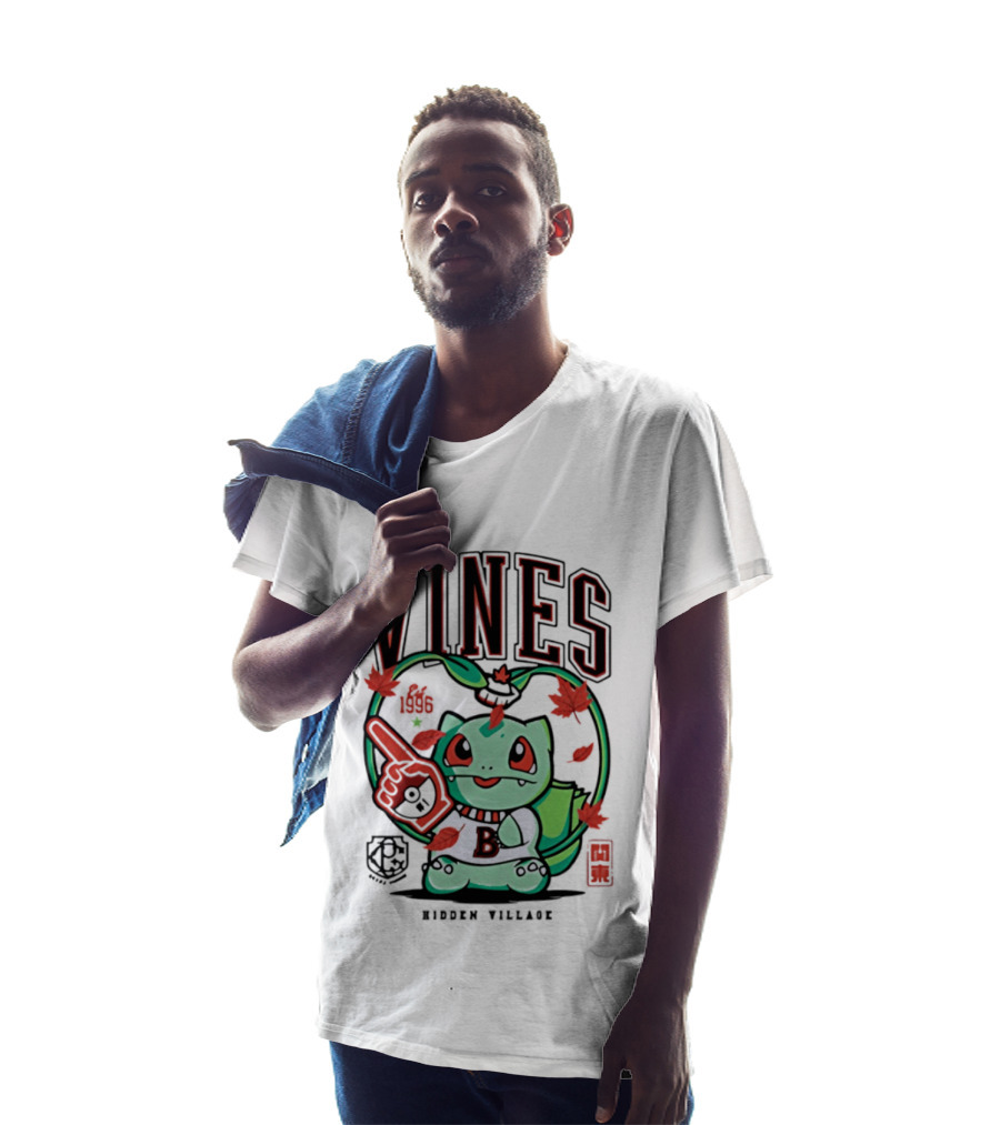 Vines Bulbasaur Hidden Village Varsity League 1996 T-Shirt