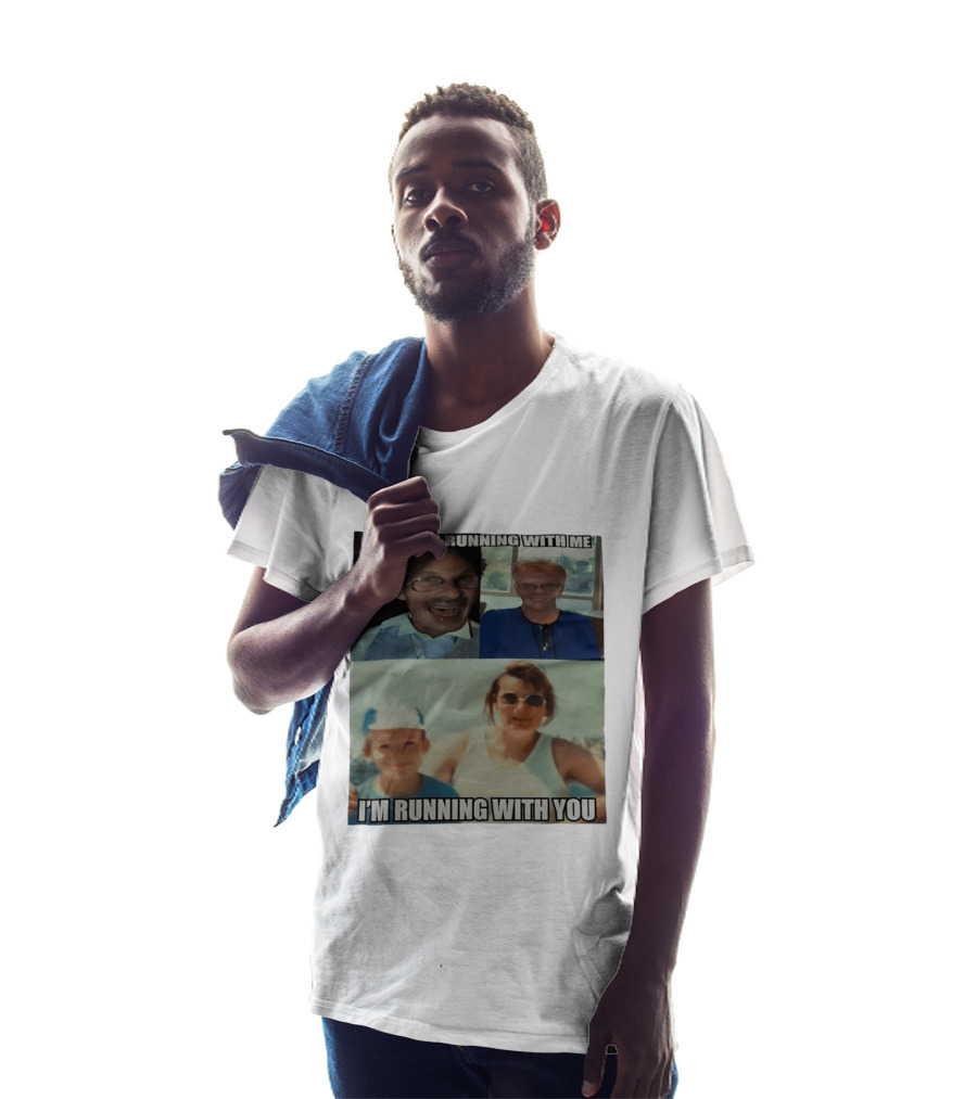 If You're Running With Me I'm Running With You Fun Photo Collage T-Shirt