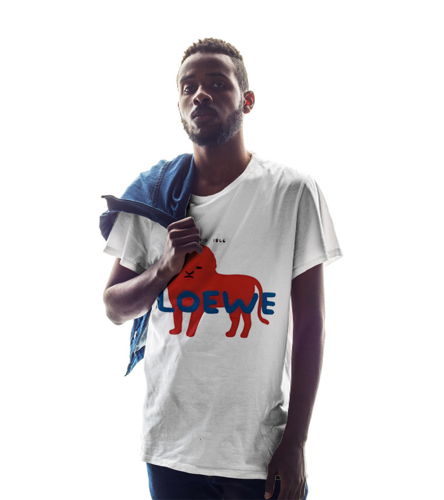 LOEWE Madrid 1866 Red Lion Blue T-Shirt