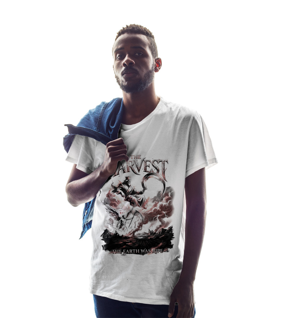The Harvest Ripe Earth Dark Reaper Scythe T-Shirt