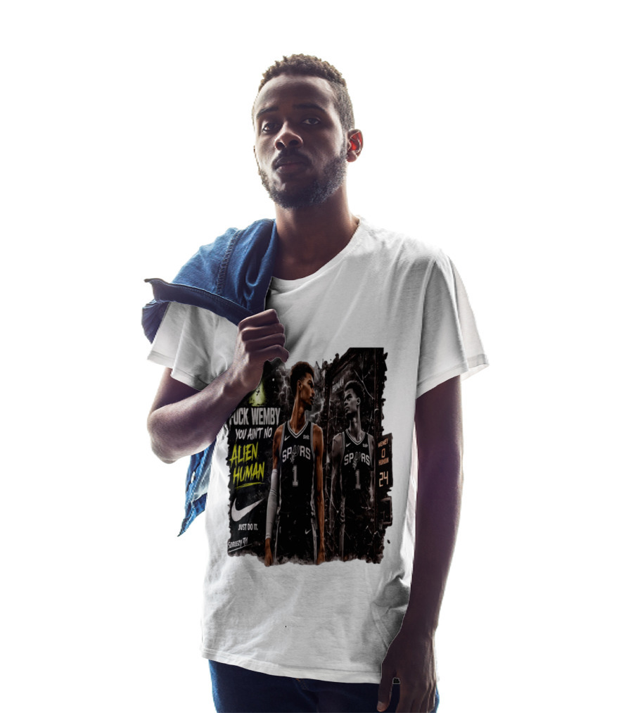 Victor Wembanyama San Antonio Spurs You Ain't No Alien Human Nike Just Do It T-Shirt