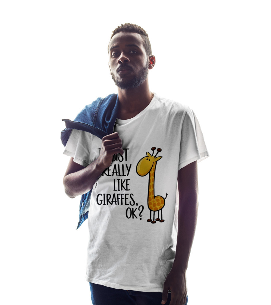 I Just Really Like Giraffes OK Playful Cartoon Giraffe T-Shirt