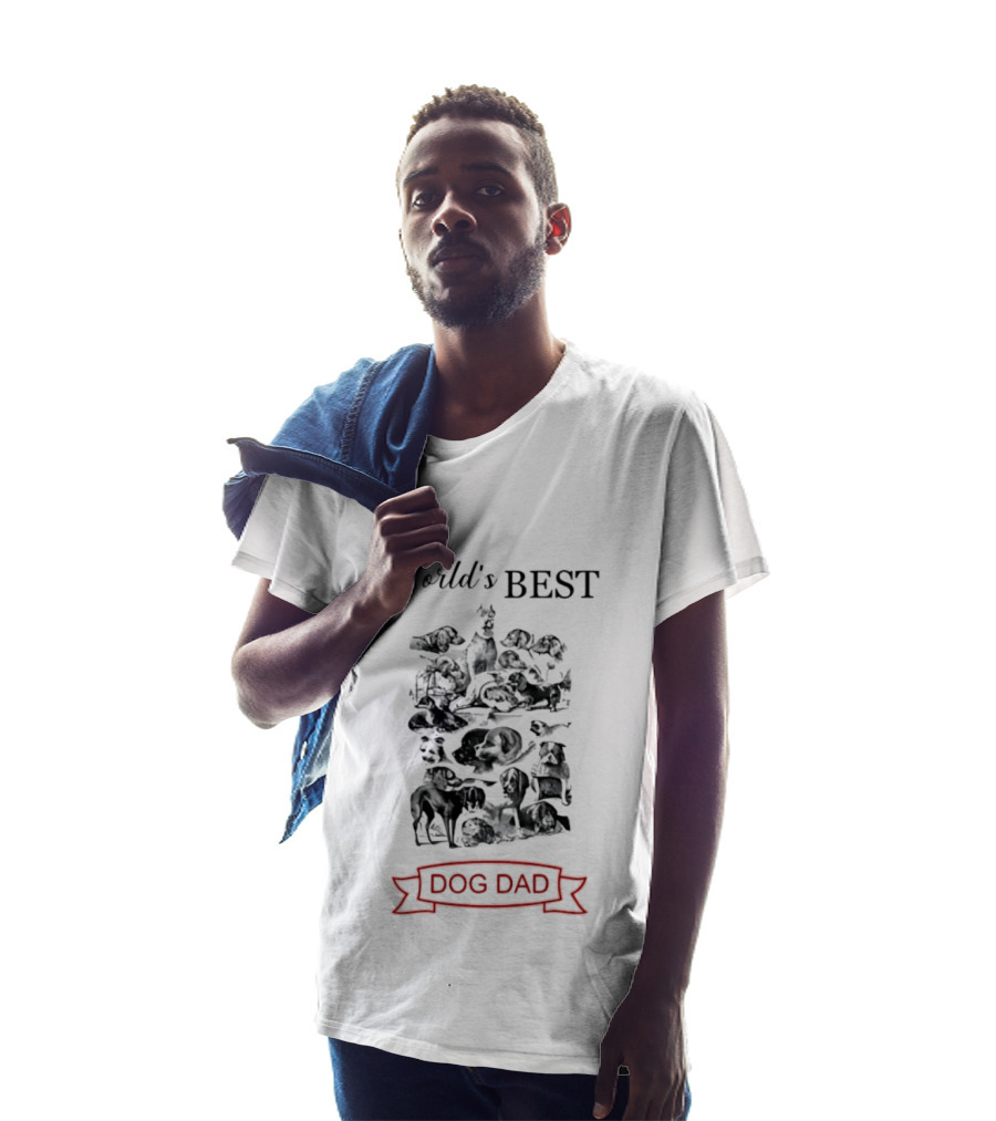 World's Best Dog Dad With Dogs T-Shirt